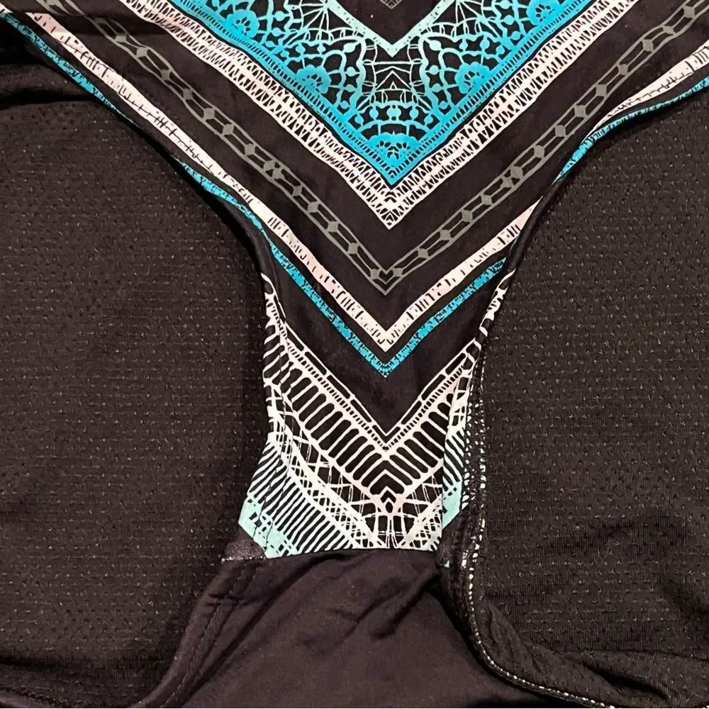Beach House Sport Swimsuit Black Green Surfer Long Sleeve One Piece Girls 12